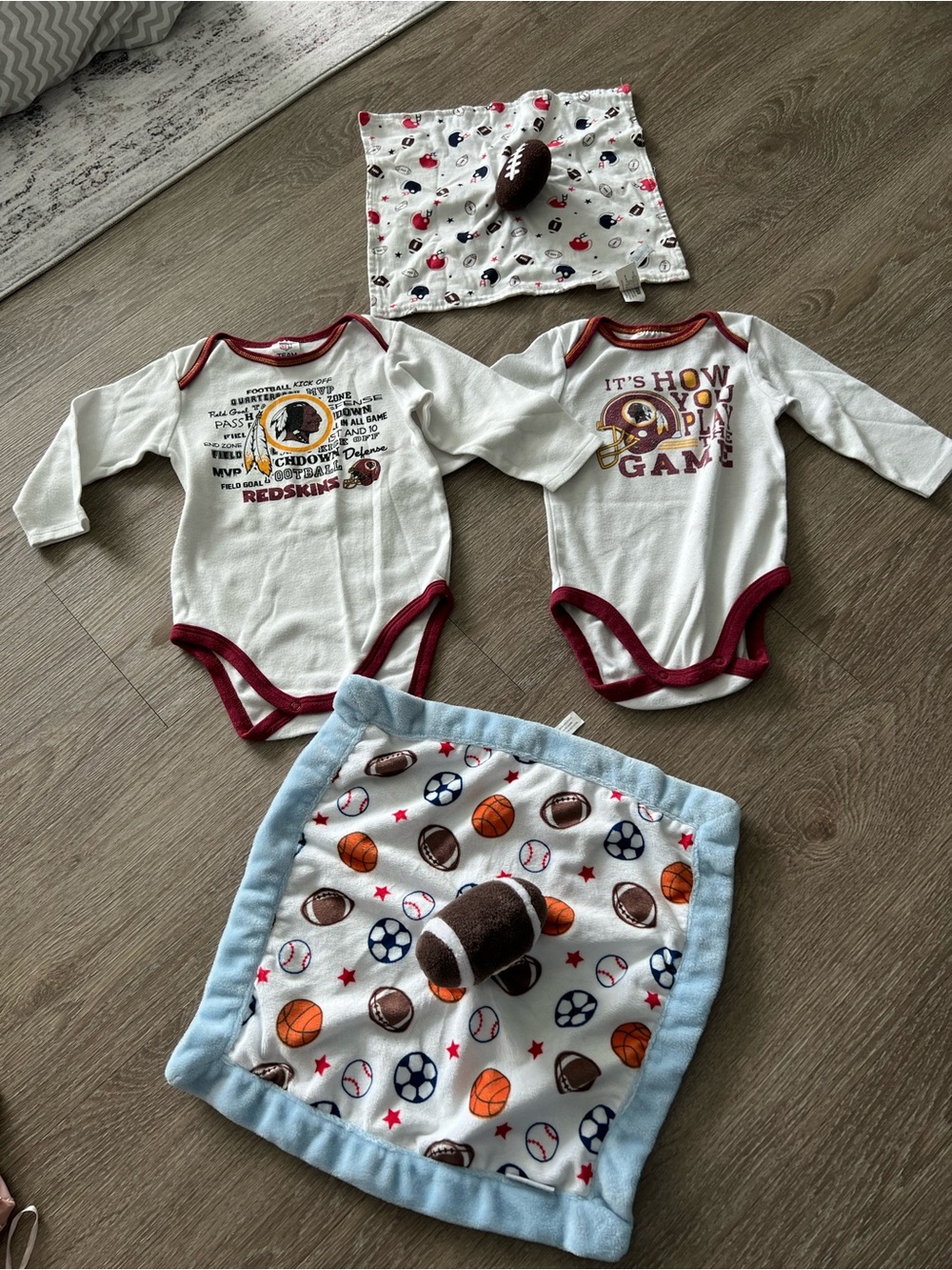 NFL Redskins Infant Onesies and Football Loveys